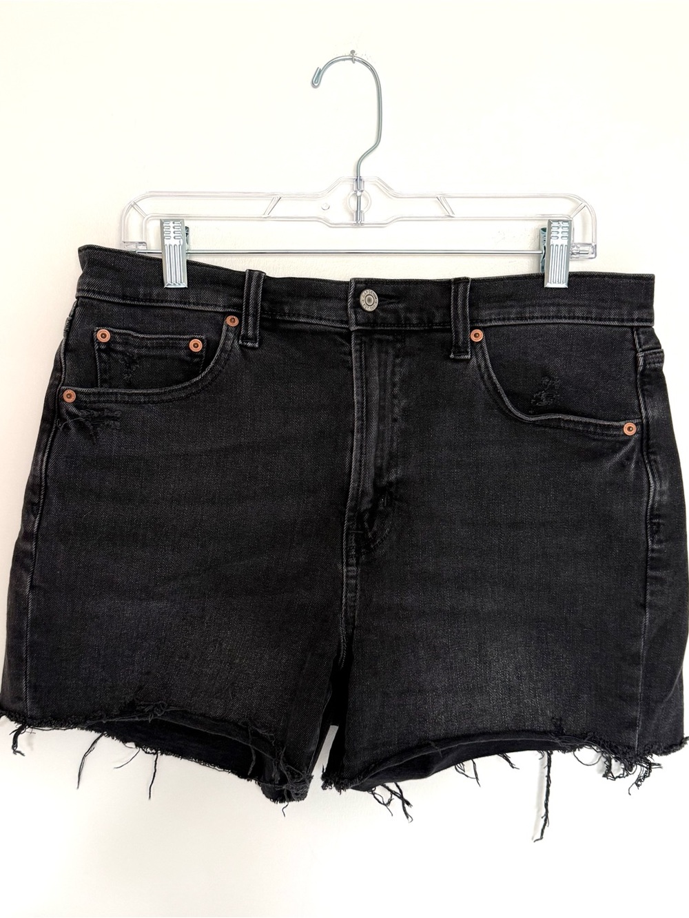 Gap 4” High Rise Black Jean Shorts